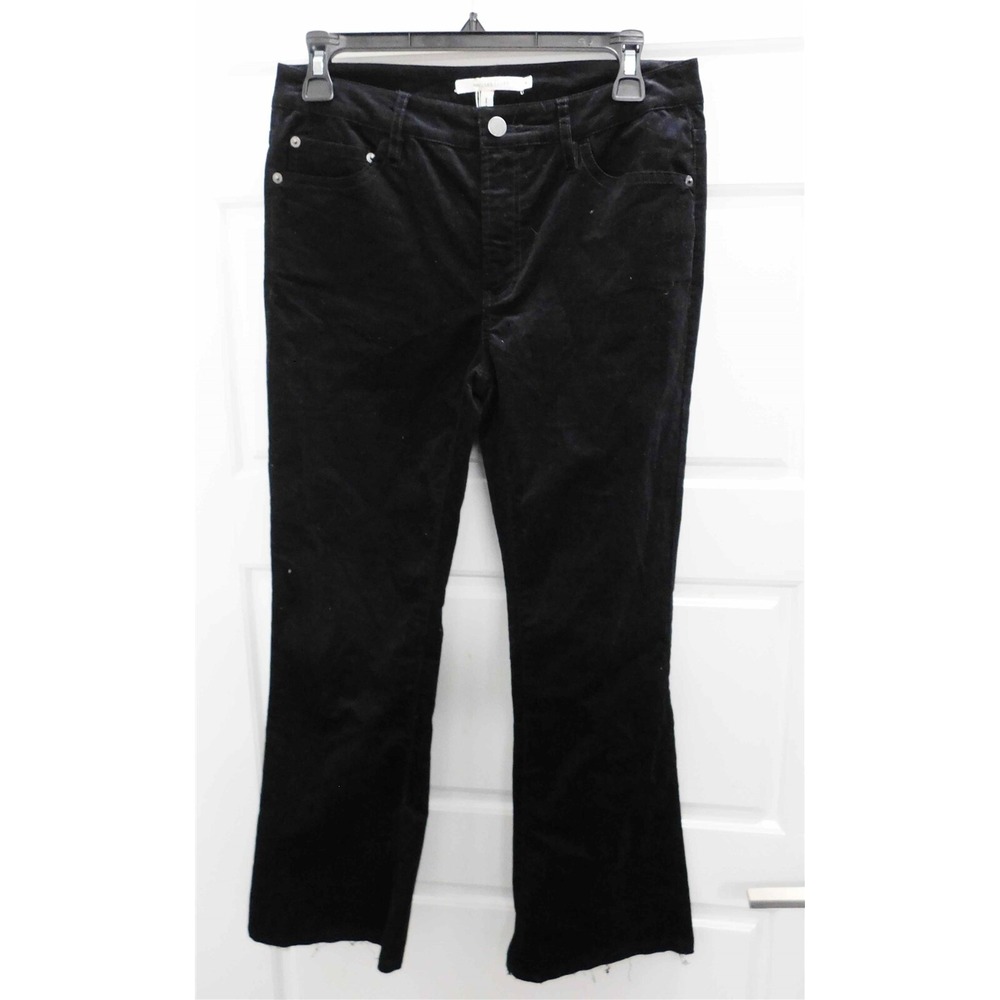 New Avec Les Filles Black Stretch Cotton Pants sz‎ 4